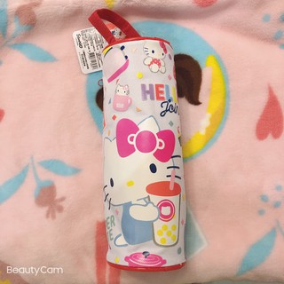 三麗鷗正版授權 Hello Kitty 白色凱蒂貓手提式輕便筆袋 化妝包 萬用包