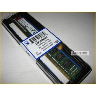 JULE 3C會社-金士頓 KCP316NS8/4 DDR3 1600 4G 全新盒裝/單面/桌上型/終保 記憶體