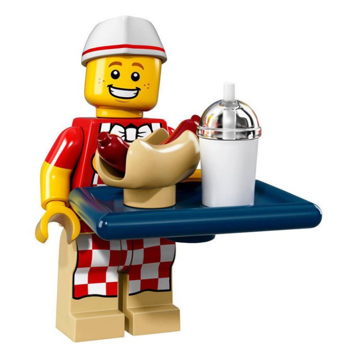 ［想樂］『人偶』全新 樂高 Lego 71018 6 17代人偶包 Series 17 熱狗麵包 服務生