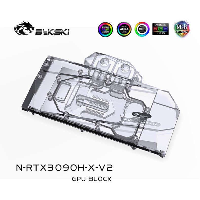 Bykski N-RTX3090H-X-V2 NVIDIA RTX 3080/3090 創始人版全覆蓋 GPU 水冷頭