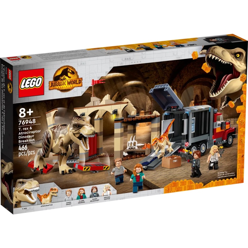 LEGO 樂高 76948 T. rex &amp; Atrociraptor Dinosaur Breakout