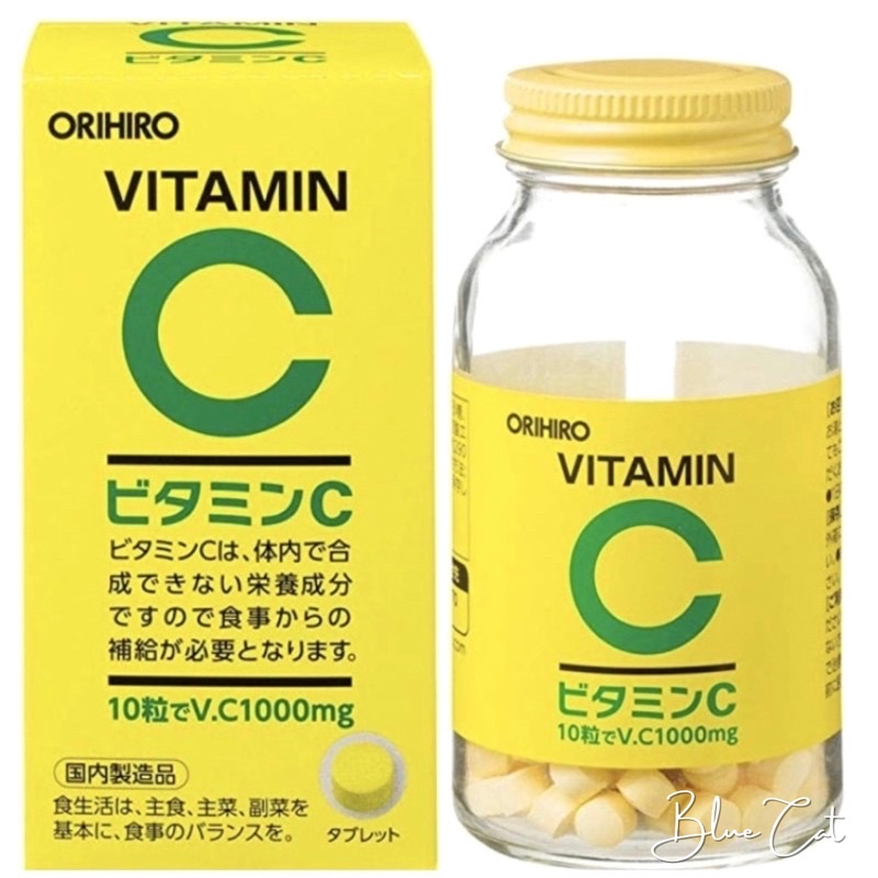 日本代購 Orihiro長效型維他命C 300粒/瓶 日本維生素c咀嚼片咀嚼錠口含錠