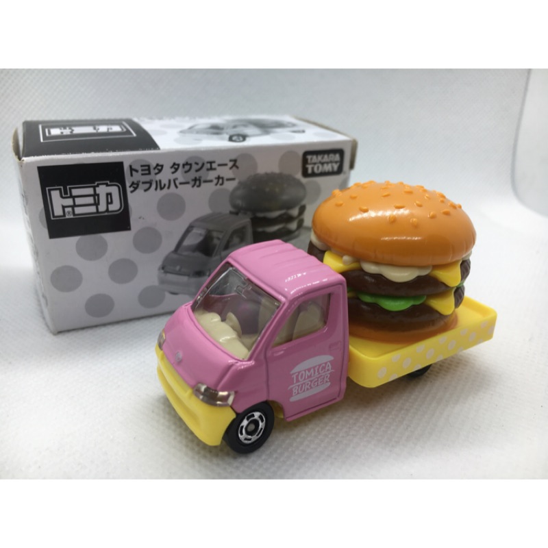 Tomica tomy 粉紅漢堡車 非賣品 絕版 卡車 貨車