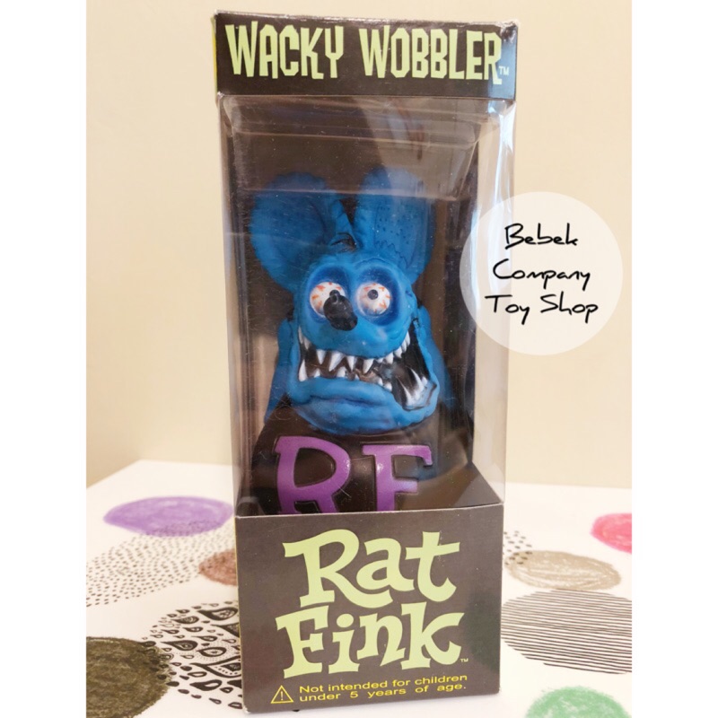 全新 現貨 Funko Rat Fink wacky wobbler 藍色 老鼠 芬克 搖頭公仔 搖頭娃娃 玩具