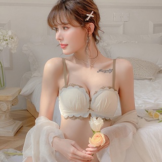 少女日系內衣小胸聚攏無鋼圈收副乳防下垂乳膠文胸罩套裝夏季薄款