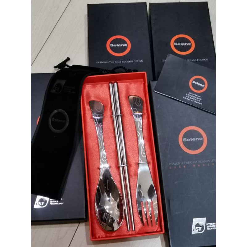 Selene鍛鑄不銹鋼藝術環保餐具組 蝦皮購物 Line購物