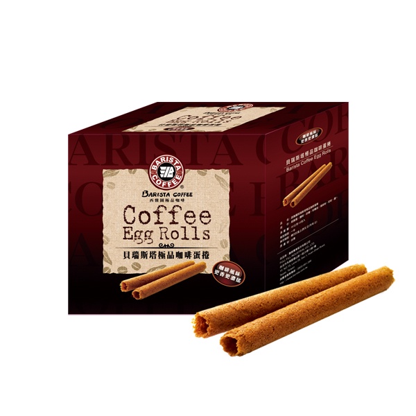 【西雅圖極品咖啡】 現貨 - BARISTA COFFEE 貝瑞斯塔極品咖啡蛋捲 有效期限: 2021.12 [免運費]