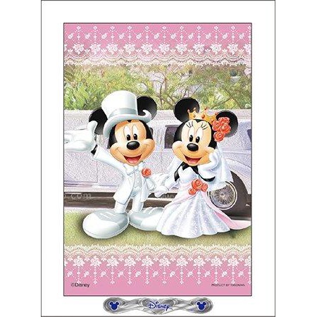99-355 絕版迷你99片日本正版拼圖．迪士尼 米奇 米妮 結婚 附日本框