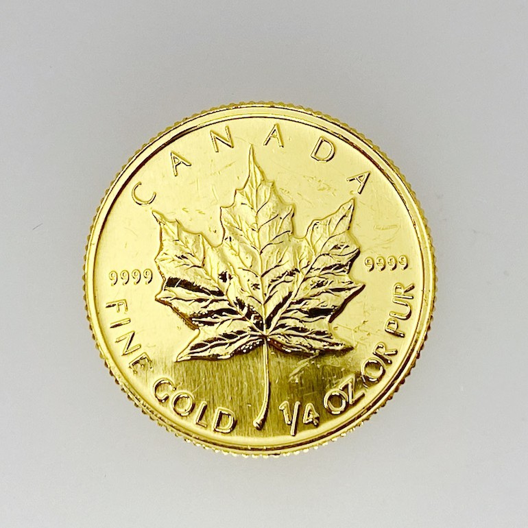 金泰源銀樓-純金 9999 黃金 2.08錢 1992年 楓葉 女皇 金幣 金塊 純金塊 黃金塊
