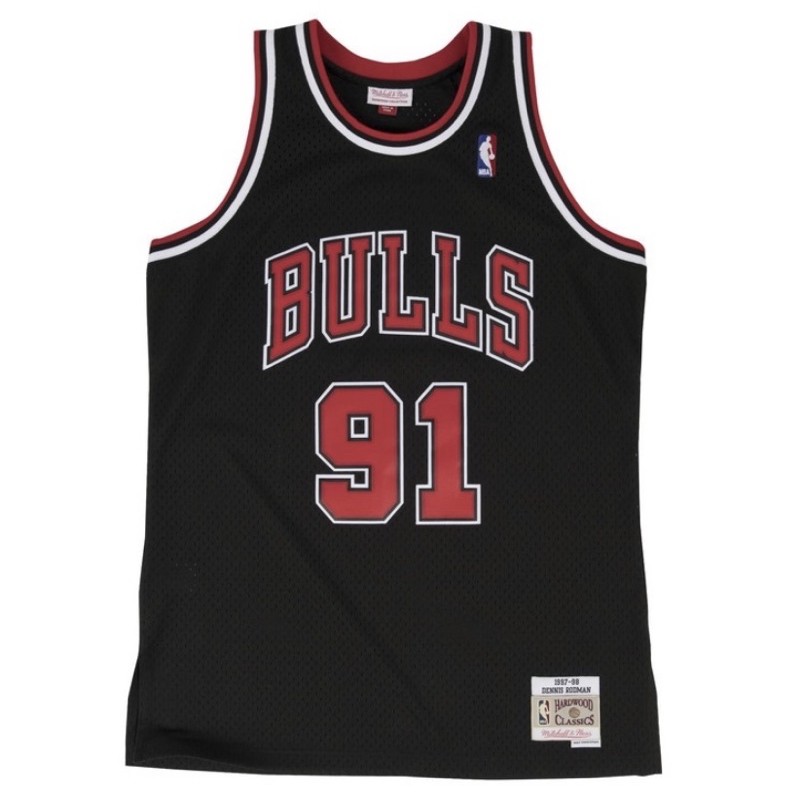 Mitchell &amp; Ness 芝加哥 公牛隊 91號 Dennis Rodman 羅德曼 復古球衣