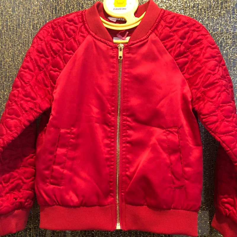 H&amp;M大紅色緞面外套