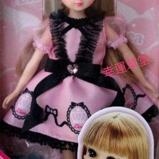 莉卡娃娃衣服 licca 娃娃衣服 莉卡 官定服 《完整版》黑色蝴蝶結粉色洋裝/衣服/莉卡正版 散貨 / 兒童玩具