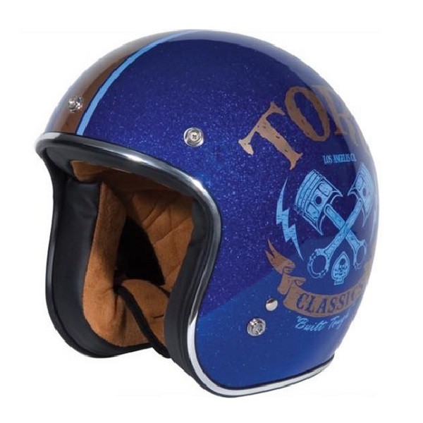 TORC【極度風速】 T-50 | PISTON HEAD 金蔥亮光藍 系列復古帽