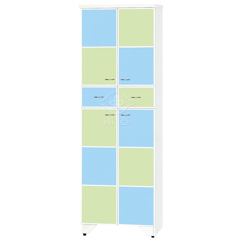 【TC51-03】塑鋼彩門鞋櫃宮格上下雙開門中二抽 (南亞塑鋼)(桃園以南或東部請詢問運費)