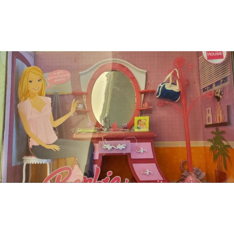 芭比 粉色化妝台 barbie