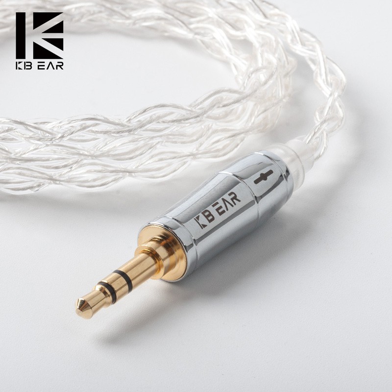 KBEAR  4芯純銀耳機電纜3.5/2.5/4.4mm MMCX/0.78mm 2Pin/QDC/TFZ
