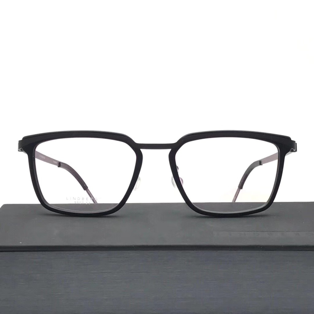 LINDBERG超輕純鈦方‎型‌近視眼‌鏡架‌林‎德伯‎格眼鏡​9907