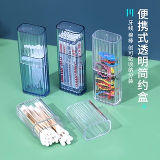 FUN先生的生活志 創意便攜式透明迷你收納盒 出差旅行牙籤棉籤盒 簡約創口貼盒子 多用分類整理盒
