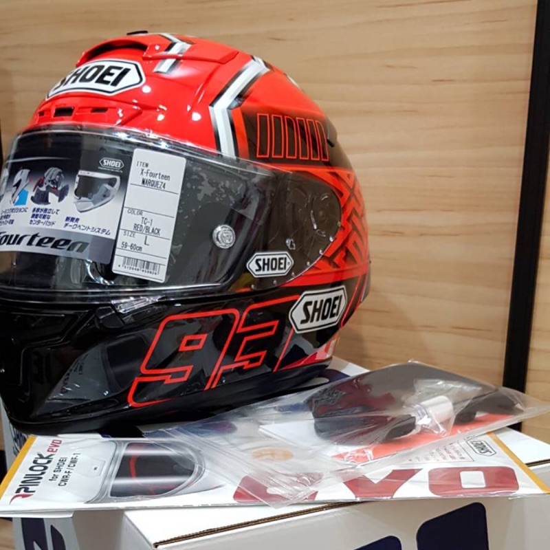 SHOEI X-Fourteen MARQUEZ4 TC-1 size: L 紅螞蟻 93 x14 x-14