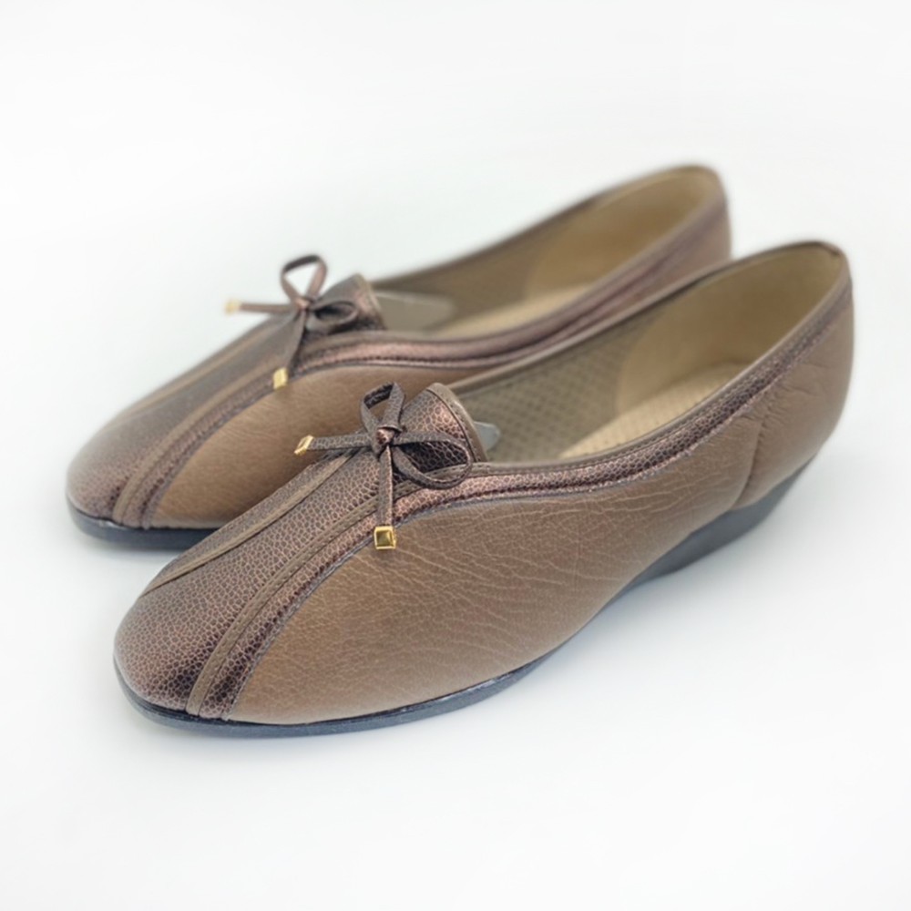 QUATRO日本製女生休閒鞋真皮製QUATRO棕(女段)23cm-零碼出清
