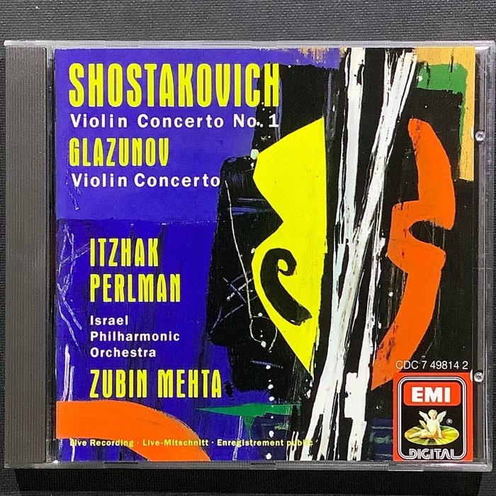 Shostakovich蕭士塔高維契&amp;Glazunov葛拉祖諾夫-小提琴協奏曲 Perlman帕爾曼/小提琴 老西德版