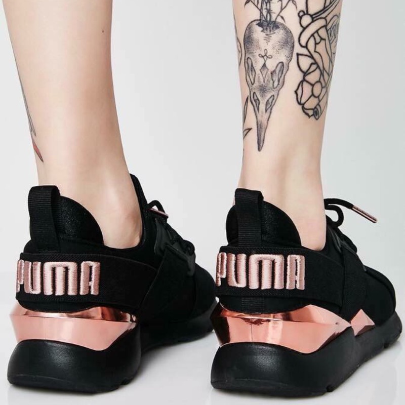 《正品 Puma Muse Metal 預購》黑玫瑰金 女神鞋