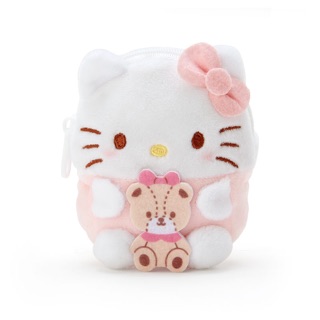 【PINK】 Hello Kitty 蝴蝶結熊熊粉紅造型拉鍊零錢包/收納包