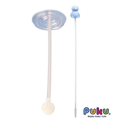 PUKU藍色企鵝 PUKU標準吸管組(大)-附造型清潔刷(P11315)