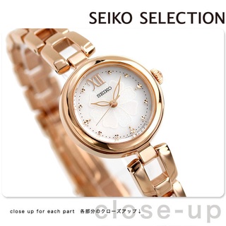 日本直送 Seiko精工SELECTION系列 不銹鋼太陽能時尚女錶SWFA196