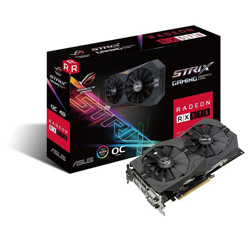 （9成新）限時免運三天.華碩 ASUS ROG STRIX RX570 O4G GAMING 顯示卡（製造2018年）