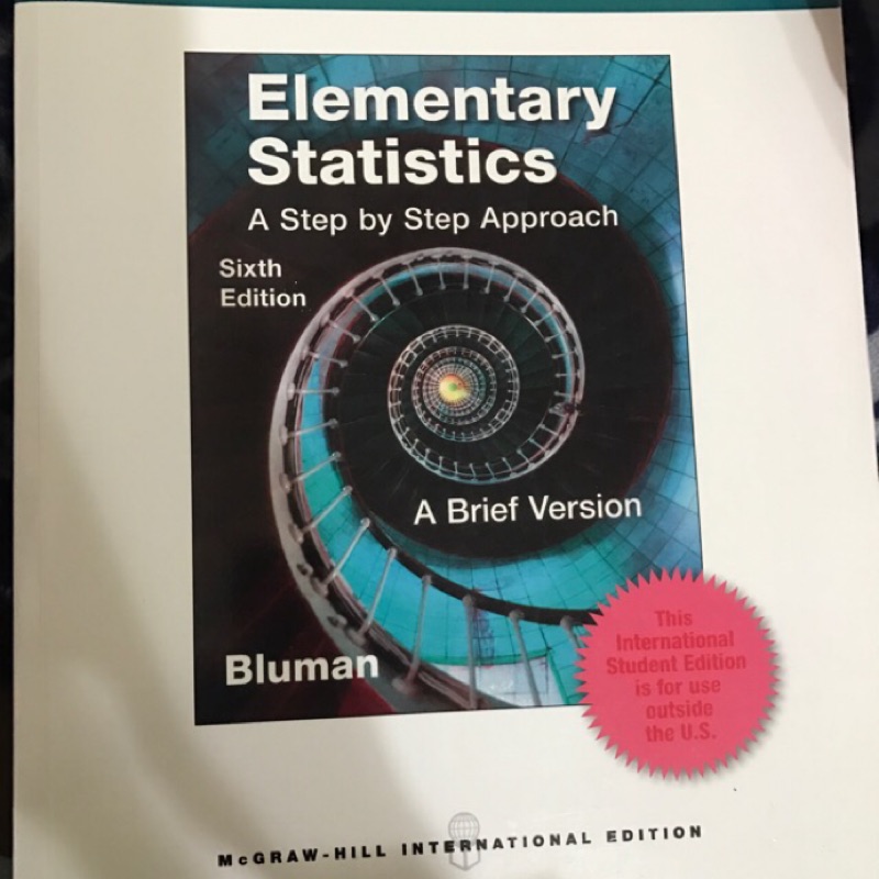 Elementary statistics Bluman 6e 統計學