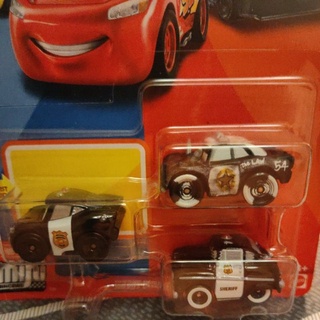 Metal Mini Cars 汽車總動員 迷你小汽車 警車系列 全新吊卡未拆（3入組）