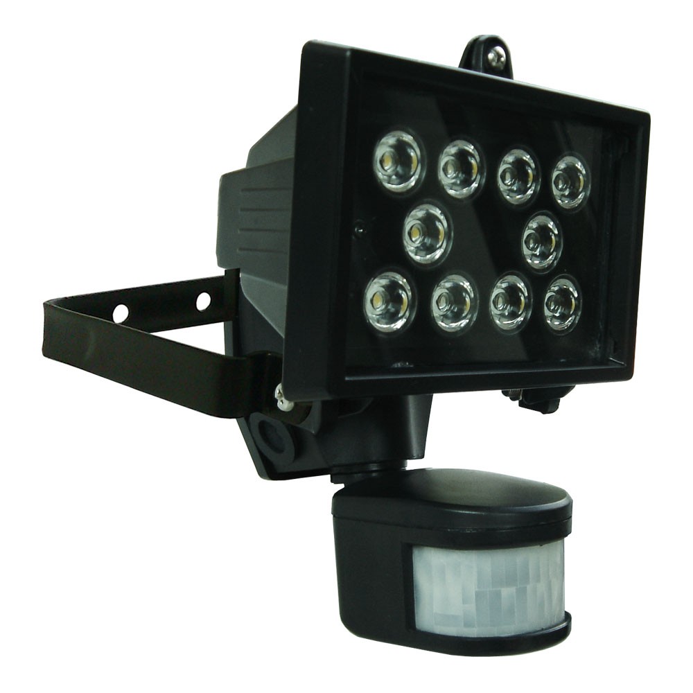 12W 黑色 LED 感應燈 色溫：白光 - JSB-10DA