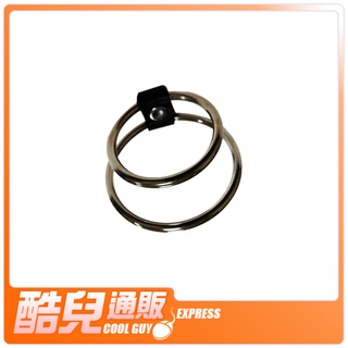 雙重鎖精金屬環 DOUBLE RING Metal & Leather COCK RING 屌環 金屬屌環