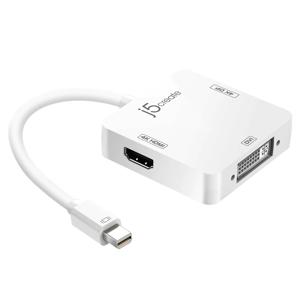 j5create 凱捷 JDA173 Mini DP to 4K DP + 4K HDMI + DVI三合一轉接器