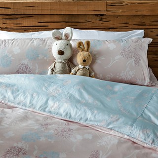 戀家小舖 台灣製床包 雙人床包 兩用被套 床單 夢遊愛麗絲 100%精梳棉 床包兩用被套組 含枕套 40支精梳棉