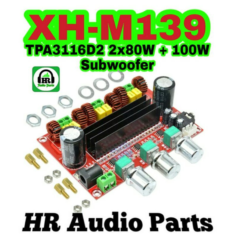 Xh-m139 Tpa3116d2 2x80W 100W 低音炮套件數字功率放大器 2.1 聲道 Tpa3116d2 T
