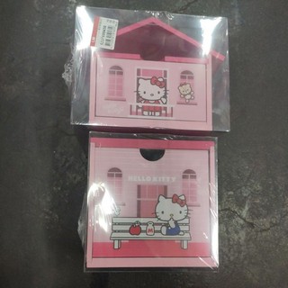 三麗鷗 Hello Kitty 凱蒂貓 房屋 收納盒 積木 收納盒 木質
