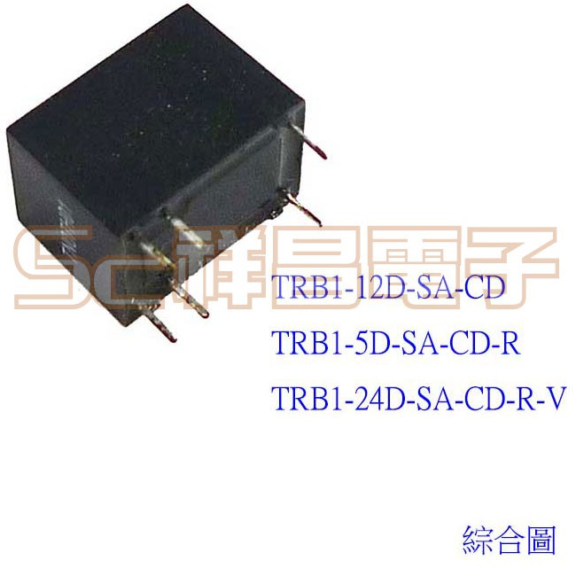 【祥昌電子】TTi TRB1 DC-SA-CD-R-V 繼電器 5VDC/12VDC/24V 電驛 RELAY (單個)