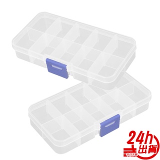 現貨 十格 收納盒 臺灣出貨 透明 收納 耳環簡約收納盒 飾品 儲物盒 整理盒 工具零件盒 雜物收納 首飾盒人魚朵朵