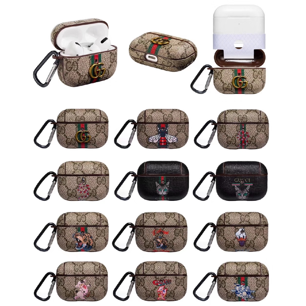 【爆款】歐美 大牌 LV GUCCI YSL 皮革 保護套 AirPods i9s i12 i11 無線耳機 防摔 防震