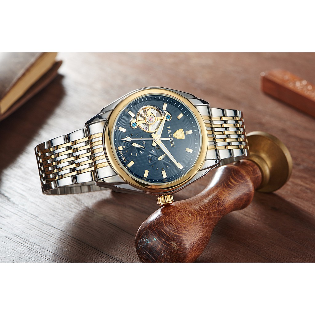 Tevise特威斯鋼帶男士手錶新款防水腕錶全自動機械表56162