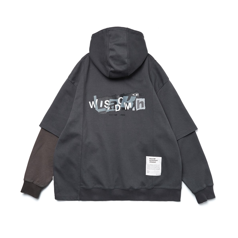 Wisdom x LAKH Fusion Hoodie 聯名帽T 灰色 黑色 goopi grey