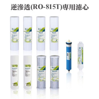 ALYA歐漾 RO-815T一年份濾芯(內含PP/活性碳/RO膜/後置活性碳) 通用型濾心 台灣製造 全新公司貨