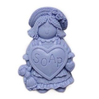 手工肥皂矽膠模 手工肥皂可愛模 手工皂工具soap女孩矽膠冷制皂模具 9.5成新 特價: 255元---(咪咪熊的店)