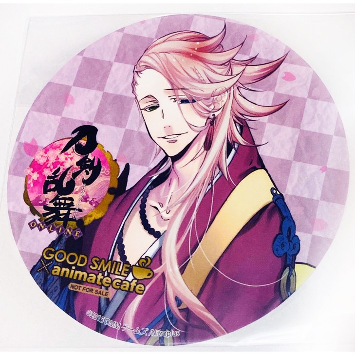 出清小館 現貨日版刀劍亂舞宗三左文字animatecafe 注文特典紙製杯墊9cm 蝦皮購物