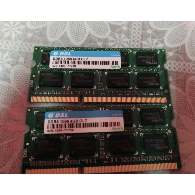 筆電 DDR3 1066 4G 記憶體