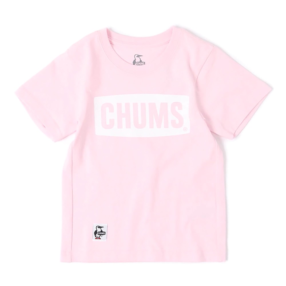 CHUMS Kids  Logo  中大童 美國棉短袖T恤 粉紅 CH211175R018