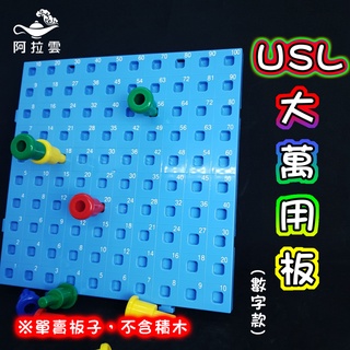 【阿拉雲市集】商檢合格-遊思樂USL 大萬用板(數字款)1片組(2公分連線方塊適用) 教師教學素材 兒童玩具 兒