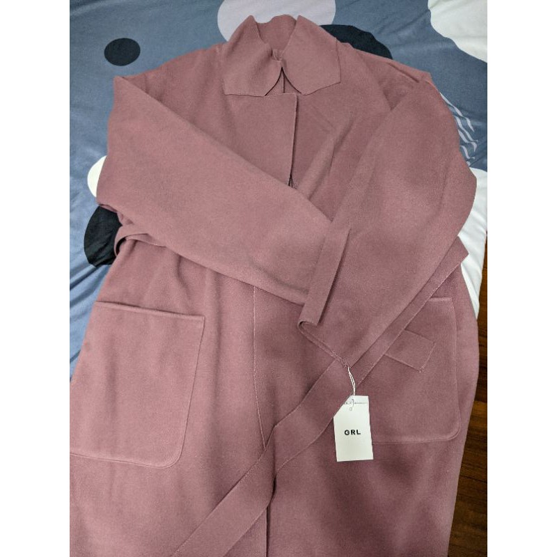 （全新-僅拆開拍照）GRL2021新春福袋 粉紫色長版風衣